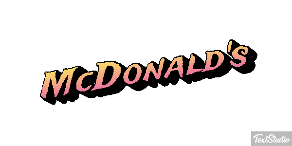 McDonald's Tekst effect