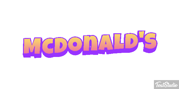 McDonald's Tekst effect