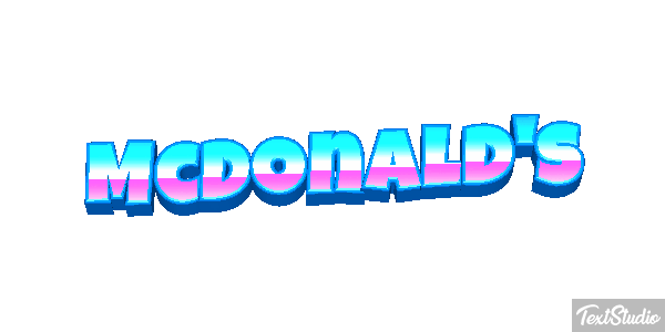 McDonald's Tekst effect