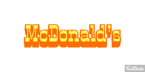 McDonald's Tekst effect