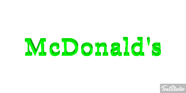 McDonald's Tekst effect