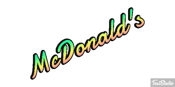 McDonald's Tekst effect