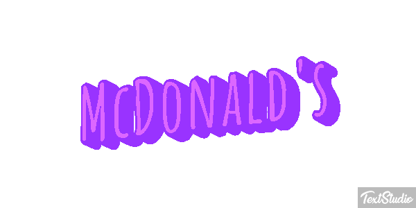 McDonald's Tekst effect