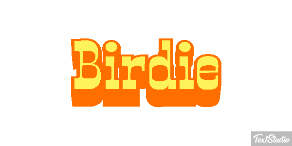 Birdie Efecto de texto