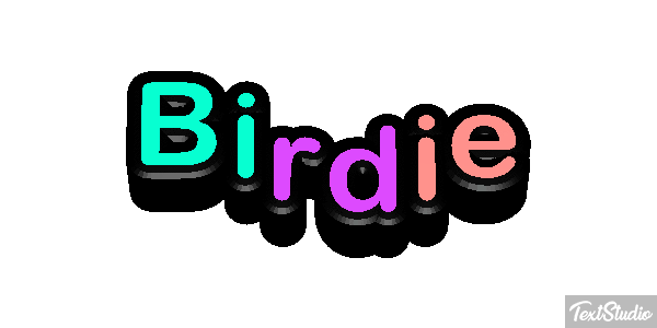 Birdie Efecto de texto