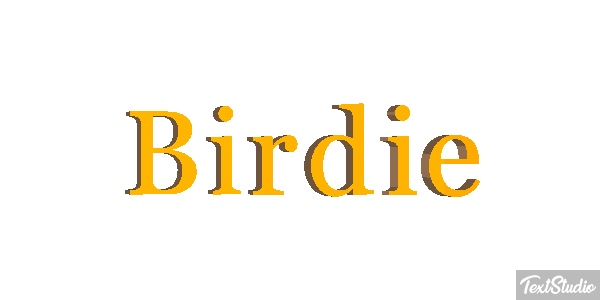 Birdie Efecto de texto