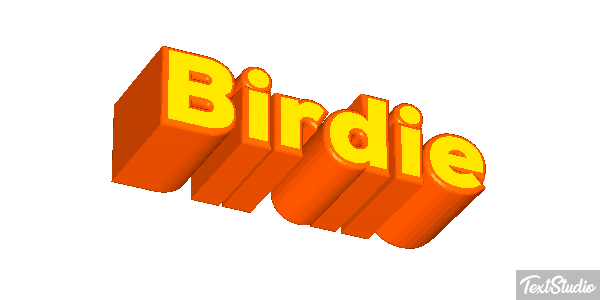 Birdie Efecto de texto