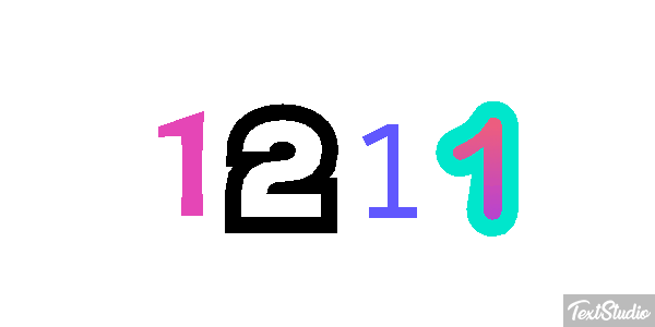 1211 Text effect