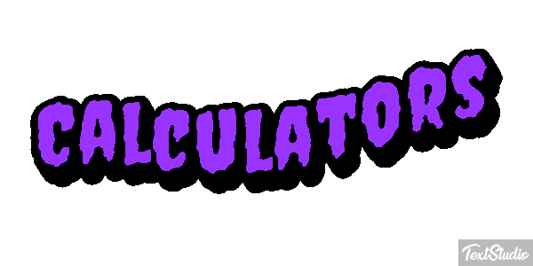 Calculators Text effect