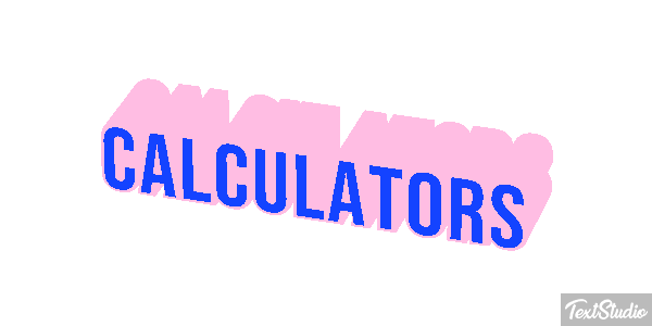 Calculators Text effect