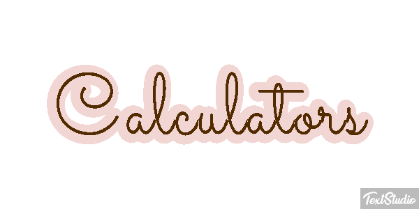 Calculators Text effect