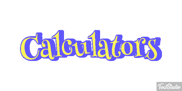 Calculators Text effect