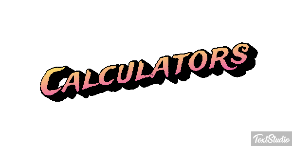 Calculators Text effect