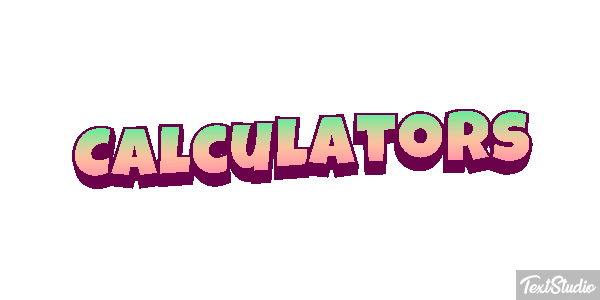 Calculators Text effect