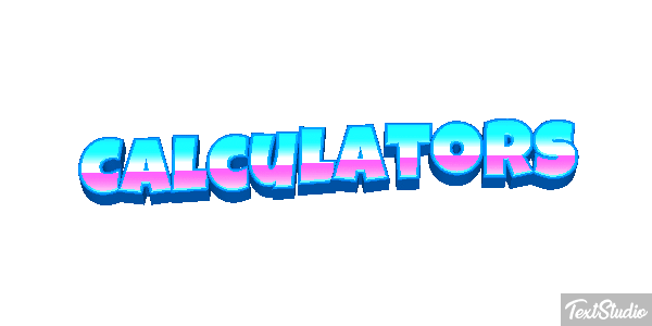 Calculators Text effect