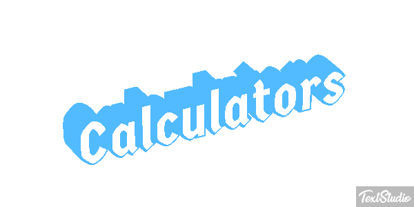Calculators Text effect