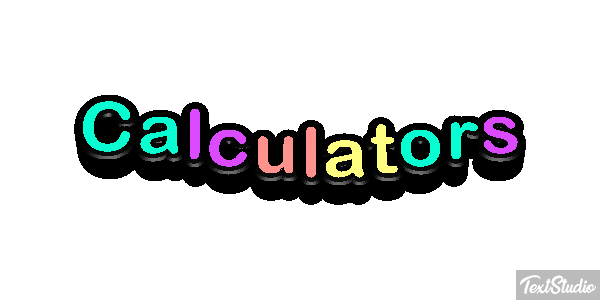 Calculators Text effect