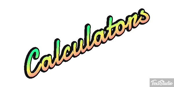 Calculators Text effect