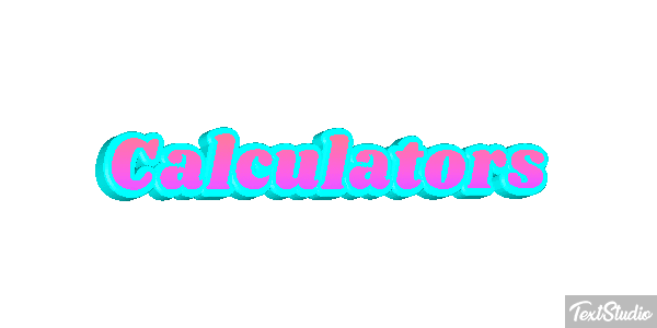 Calculators Text effect