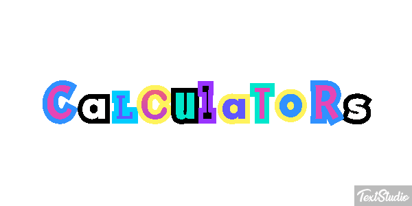 Calculators Text effect