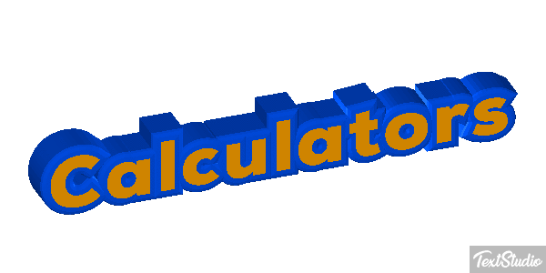 Calculators Text effect