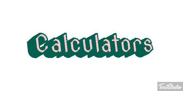 Calculators Text effect