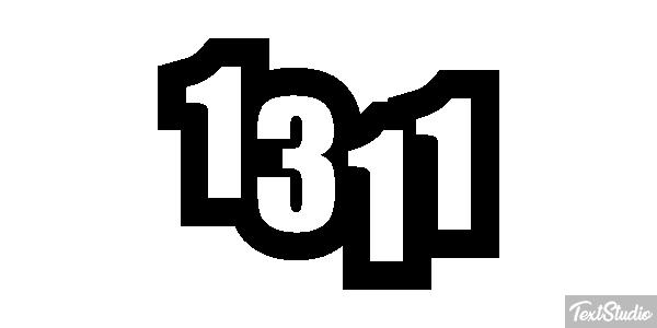 1311 Text effect