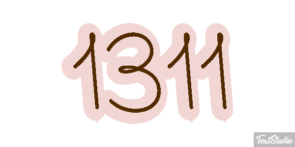 1311 Text effect