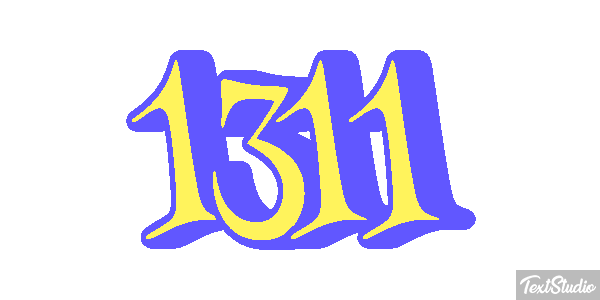 1311 Text effect