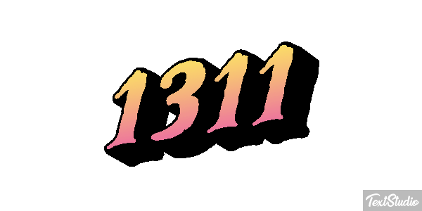 1311 Text effect