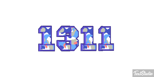 1311 Text effect