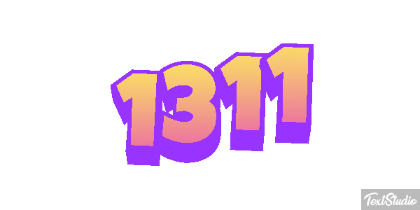 1311 Text effect
