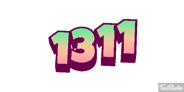 1311 Text effect