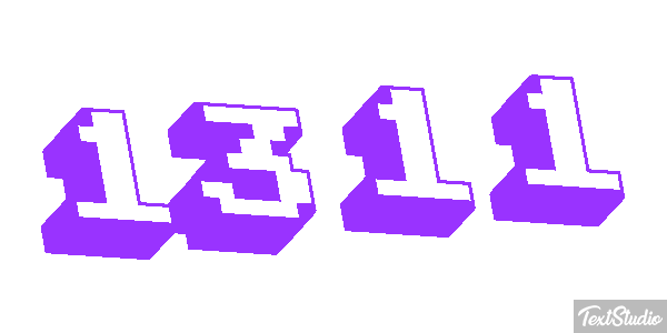 1311 Text effect
