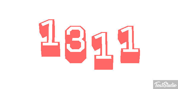 1311 Text effect