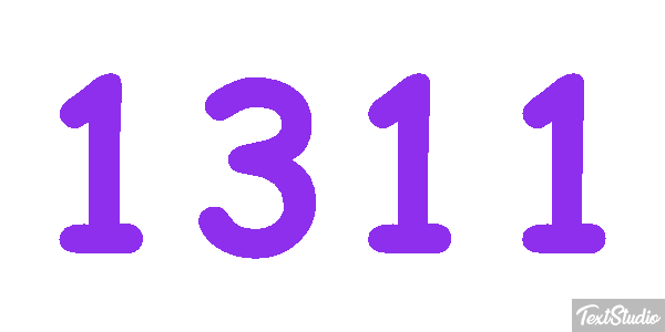 1311 Text effect