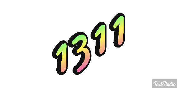 1311 Text effect