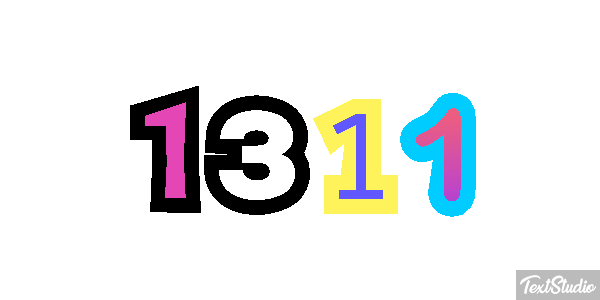 1311 Text effect