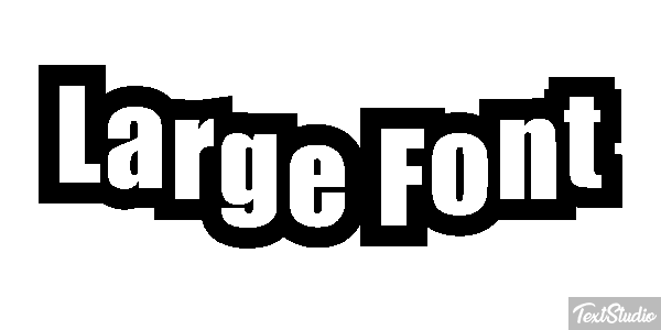 Large Font Text effect