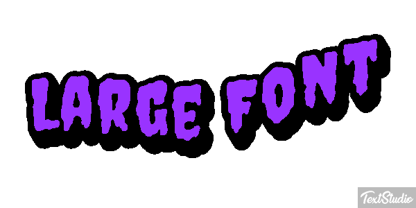 Large Font Text effect