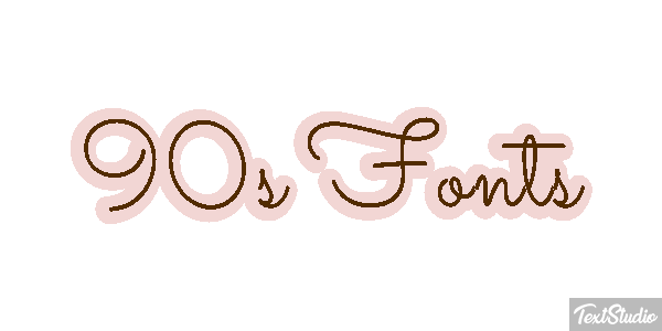 90s Fonts Text effect