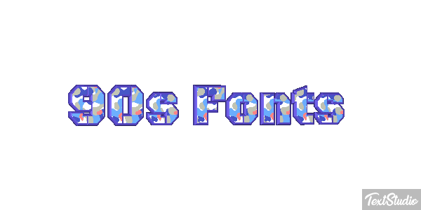90s Fonts Text effect
