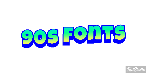 90s Fonts Text effect