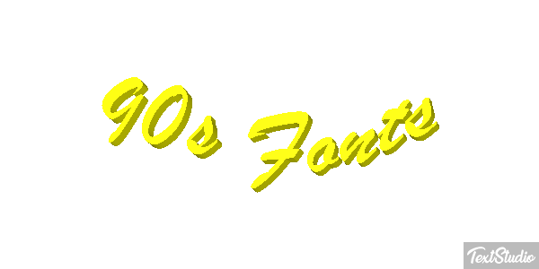 90s Fonts Text effect