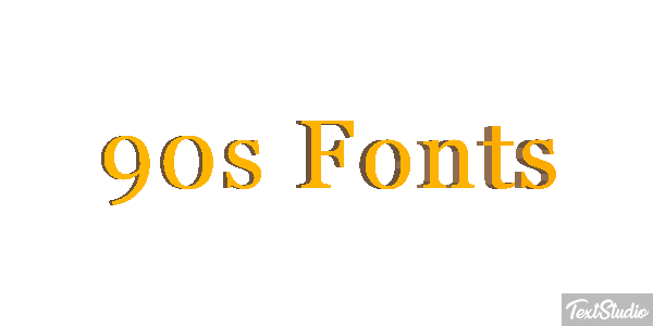 90s Fonts Text effect