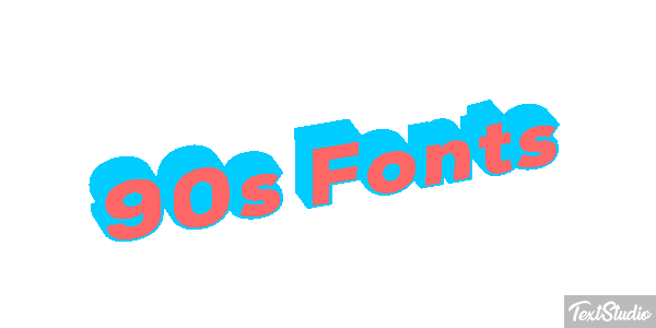 90s Fonts Text effect