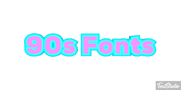 90s Fonts Text effect