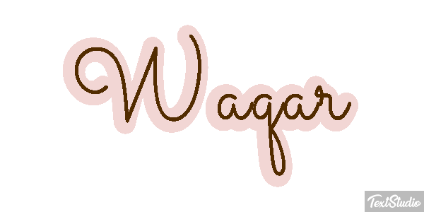 Waqar Text effect