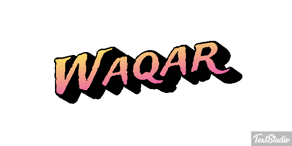 Waqar Text effect
