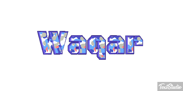Waqar Text effect